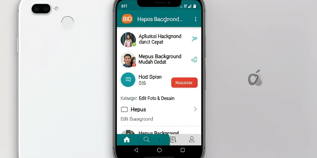 Antarmuka aplikasi 8ID dengan fitur hapus background yang efisien.