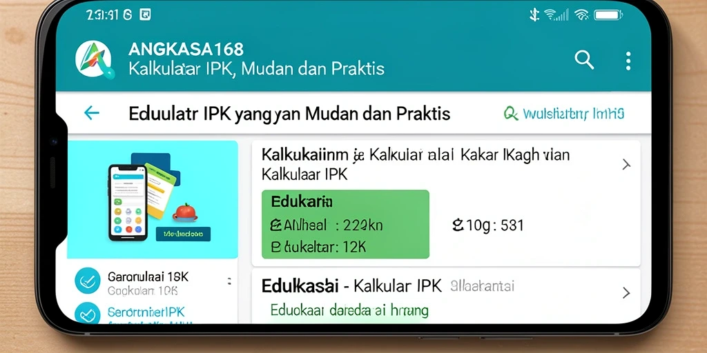 Antarmuka aplikasi ANGKASA168 yang sederhana dan informatif.