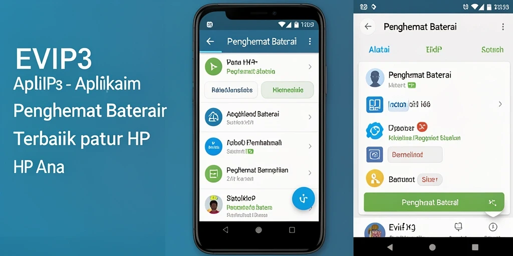 Antarmuka EVIP3 yang intuitif untuk penghemat baterai.