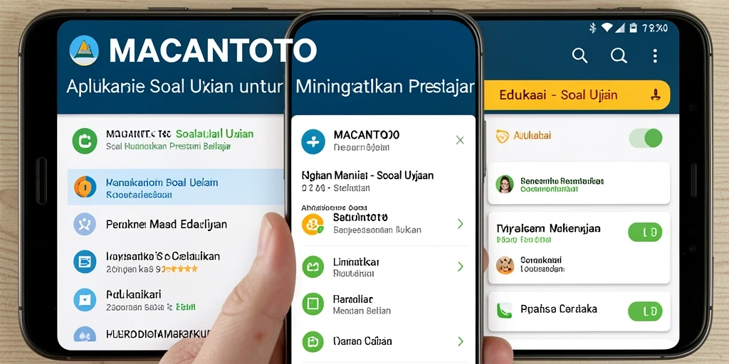 Tampilan antarmuka aplikasi MACANTOTO yang intuitif dan menarik.
