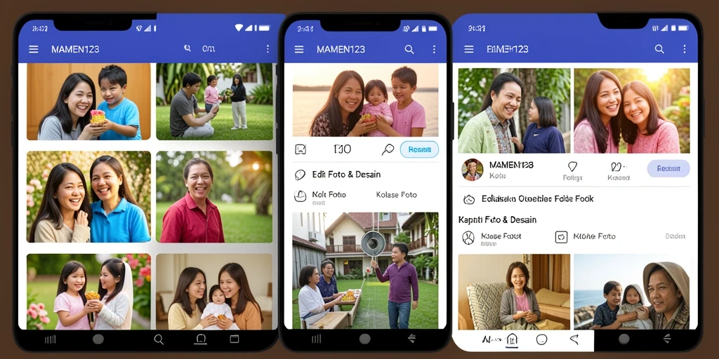 Antarmuka MAMEN123 yang user-friendly untuk kolase foto.
