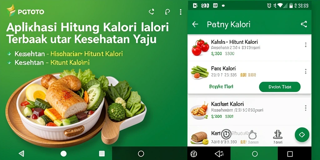 Tampilan antarmuka PGTOTO yang sederhana dan fungsional untuk menghitung kalori.