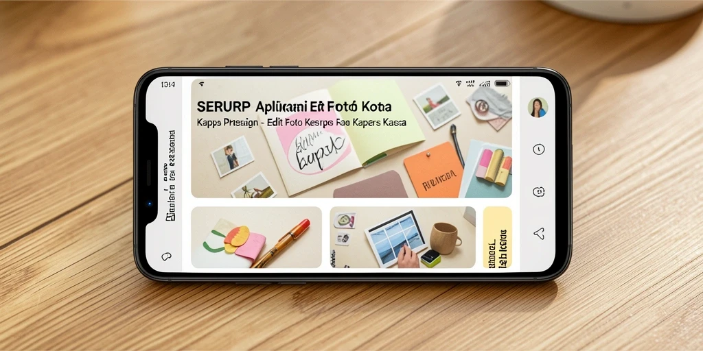 Screenshot antarmuka aplikasi SERURP yang menunjukkan fitur Edit Foto Kertas Kaca.